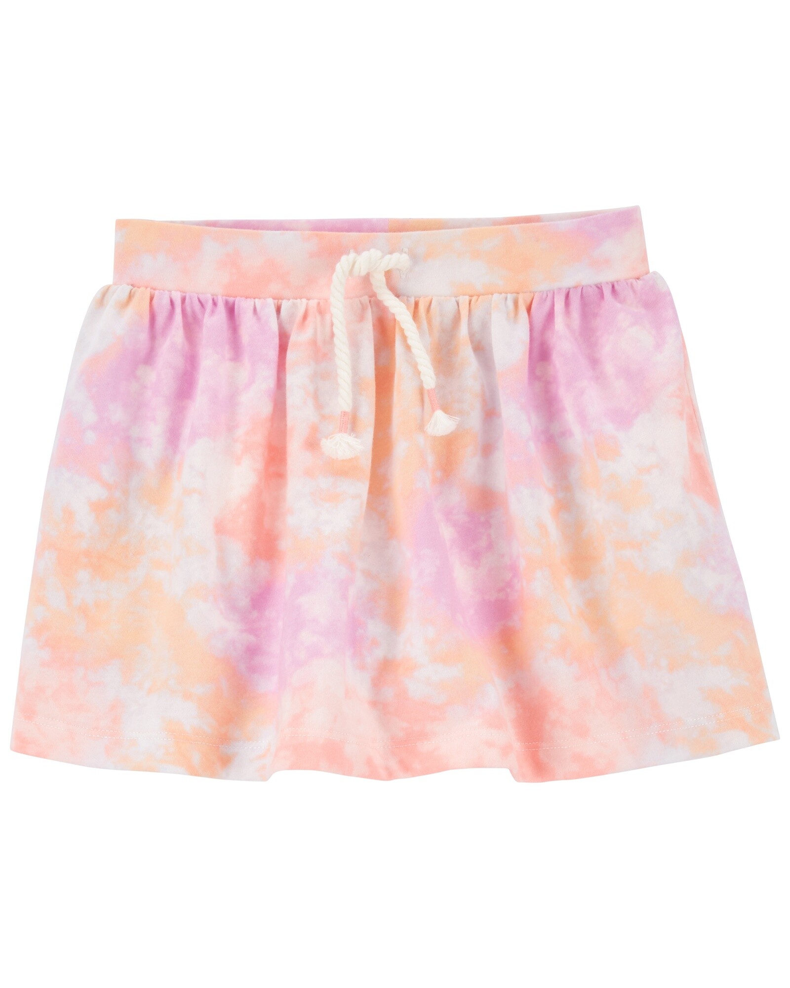 Short pollera de algodón diseño tie-dye Sin color