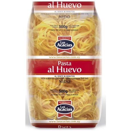 FIDEOS LAS ACACIAS HUEVO 500G NIDO FIDEOS LAS ACACIAS HUEVO 500G NIDO