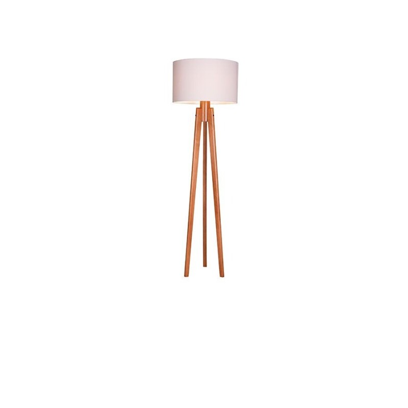 Lámpara De Pie Tripode Pie Madera maciza C/ Pantalla Lámpara De Pie Tripode Pie Madera maciza C/ Pantalla