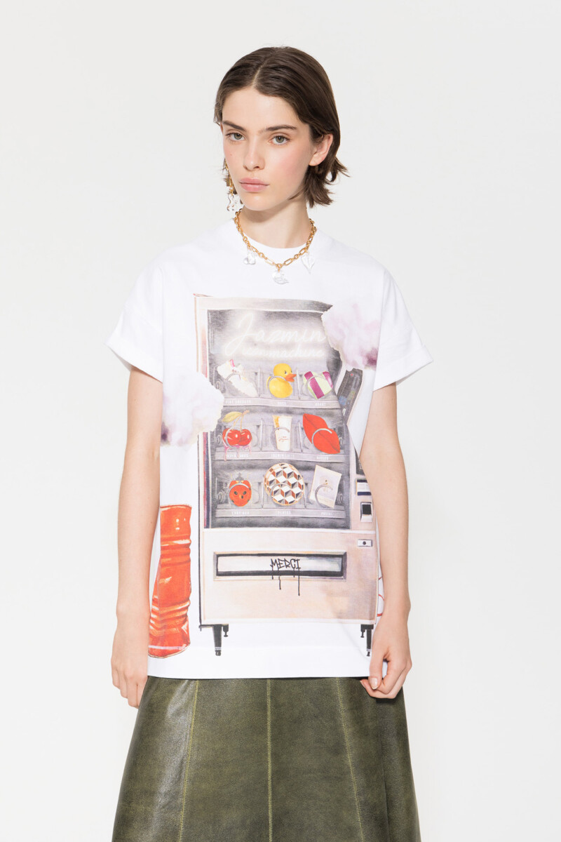 REMERA ICON MACHINE Blanco