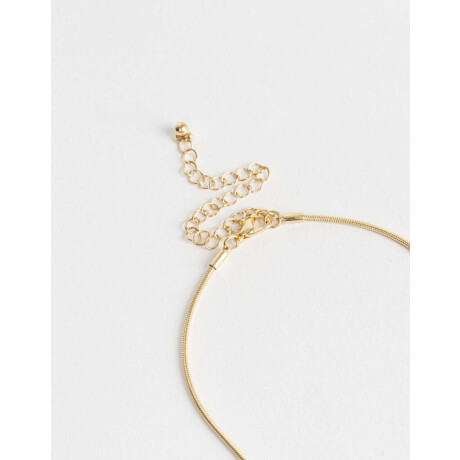 Collar Largo De Metal Dorado