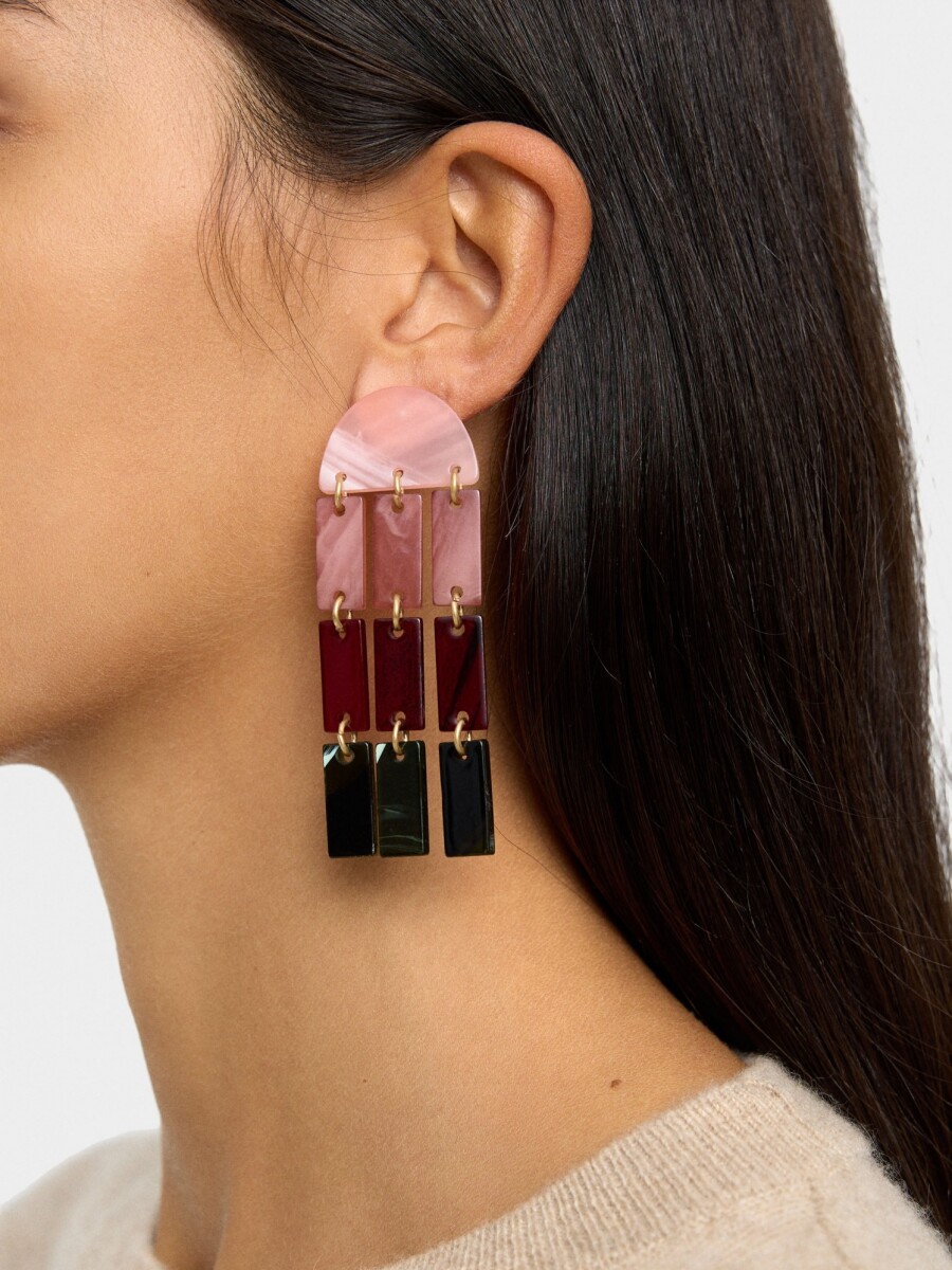 Pendientes Geométricos Multicolor multicolor