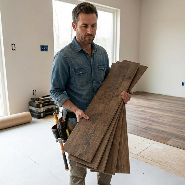 Piso Vinilico Autoadhesivo Piso Flotante Simil Madera x 3m2 Marrón 1