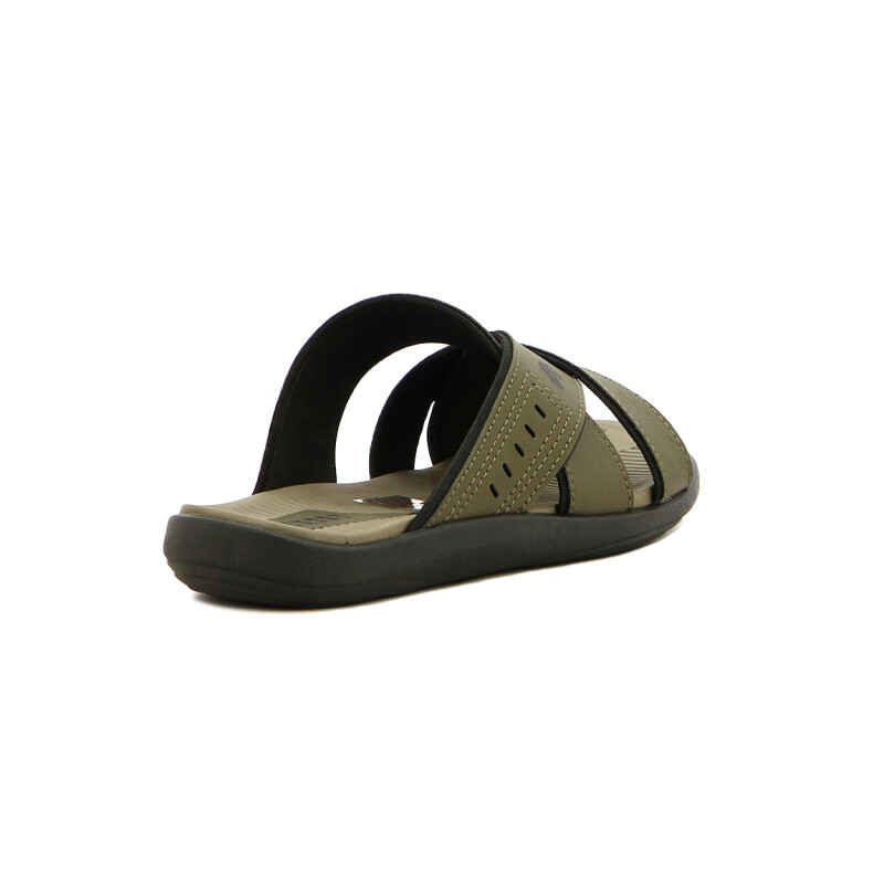 Country Sandalia Hombre Tiras Cruzadas Oliva