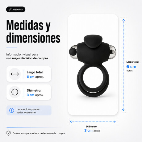 Anillo Vibrador Rabbit Doble Recargable USB Negro