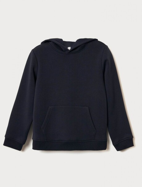 BUZO BÁSICO INFANTIL CON CAPUCHA NEGRO