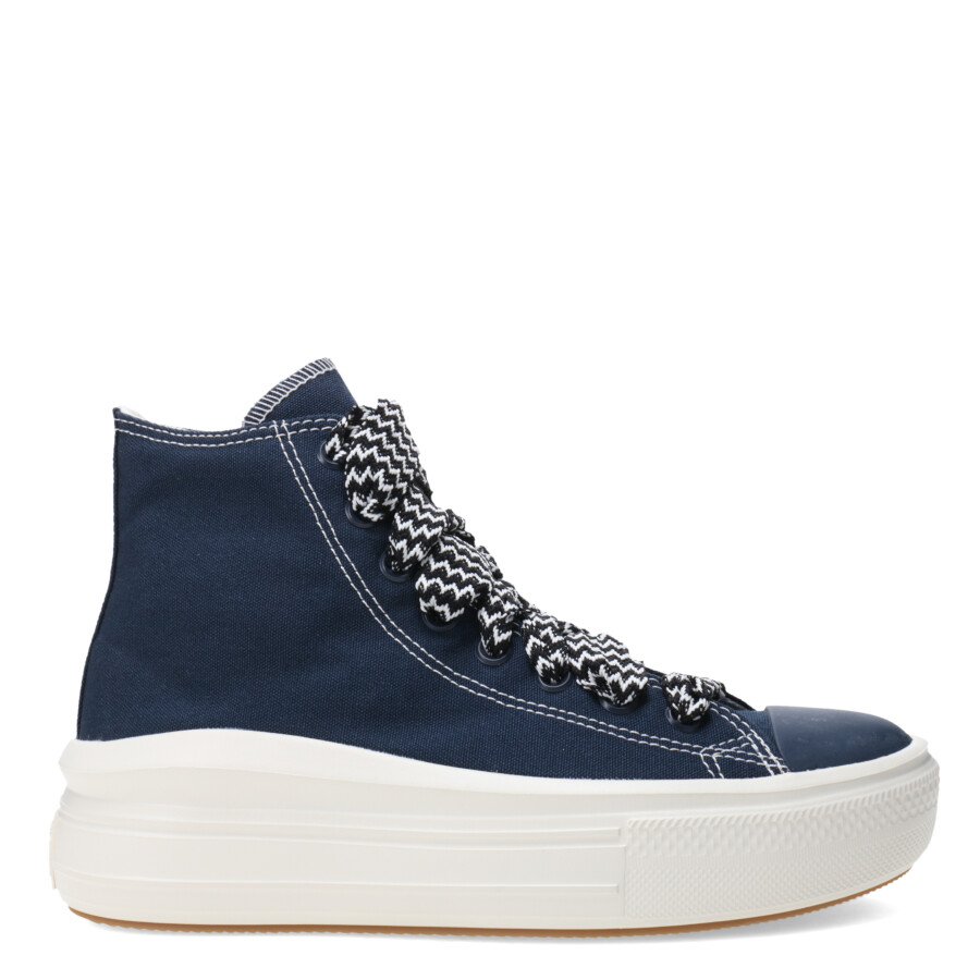 Championes de Mujer Converse Chuck Taylor Move Hi Azul Marino - Blanco