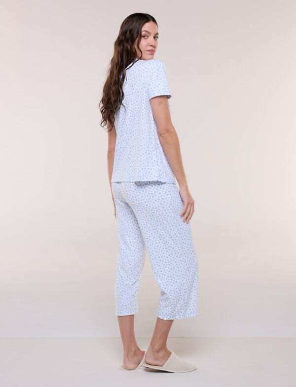 Pijama Con Capri BLANCO/MULTI