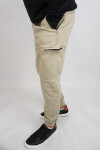 Pantalon cargo Crema