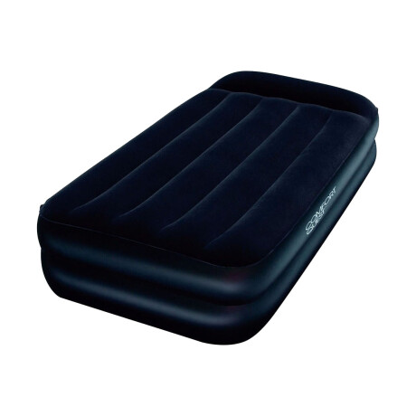 Colchón Sommier Inflable Bestway Camping + Almohada Azul
