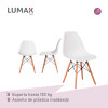 Juego de comedor Con Mesa Circular de 80cm + 2 Sillas Eames Blanco