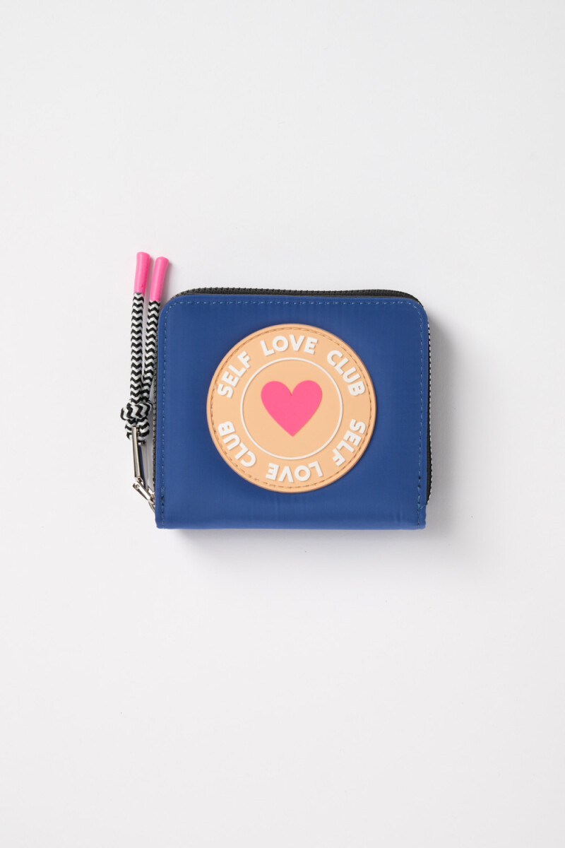 Billetera corazón Azul