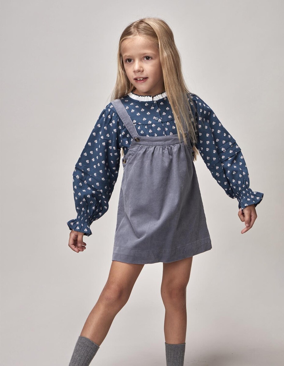 Blusa Manga Larga - Azul Medio Oscuro 