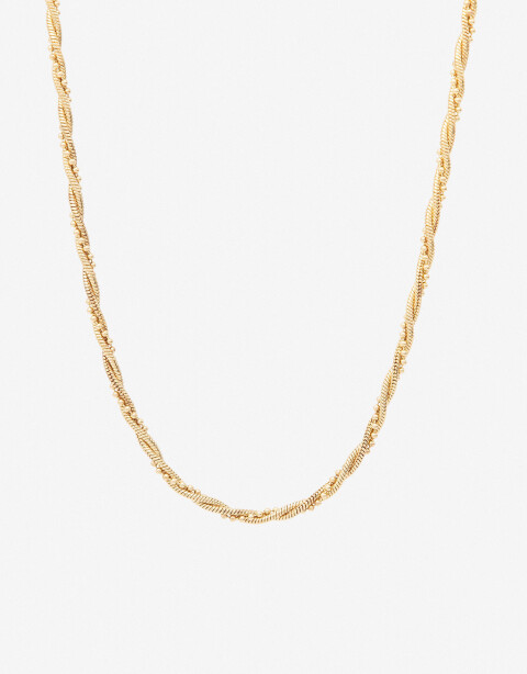 Collares Cortos Metal Collar De Cadenas Enlazadas - Dorado