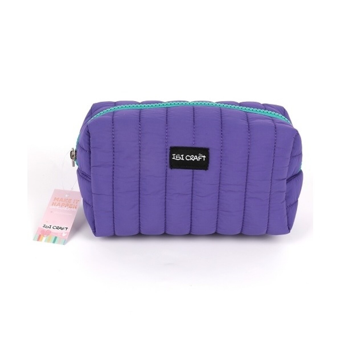 Cartuchera Ibi Craft Lila con Cierre Metálico 19 × 10 × 10 cm 