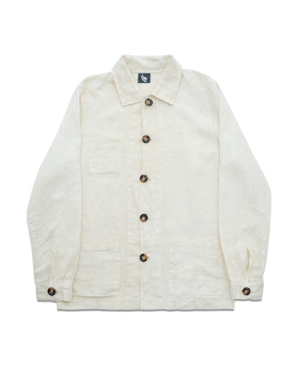 Heavy linen jacket - Cream 
