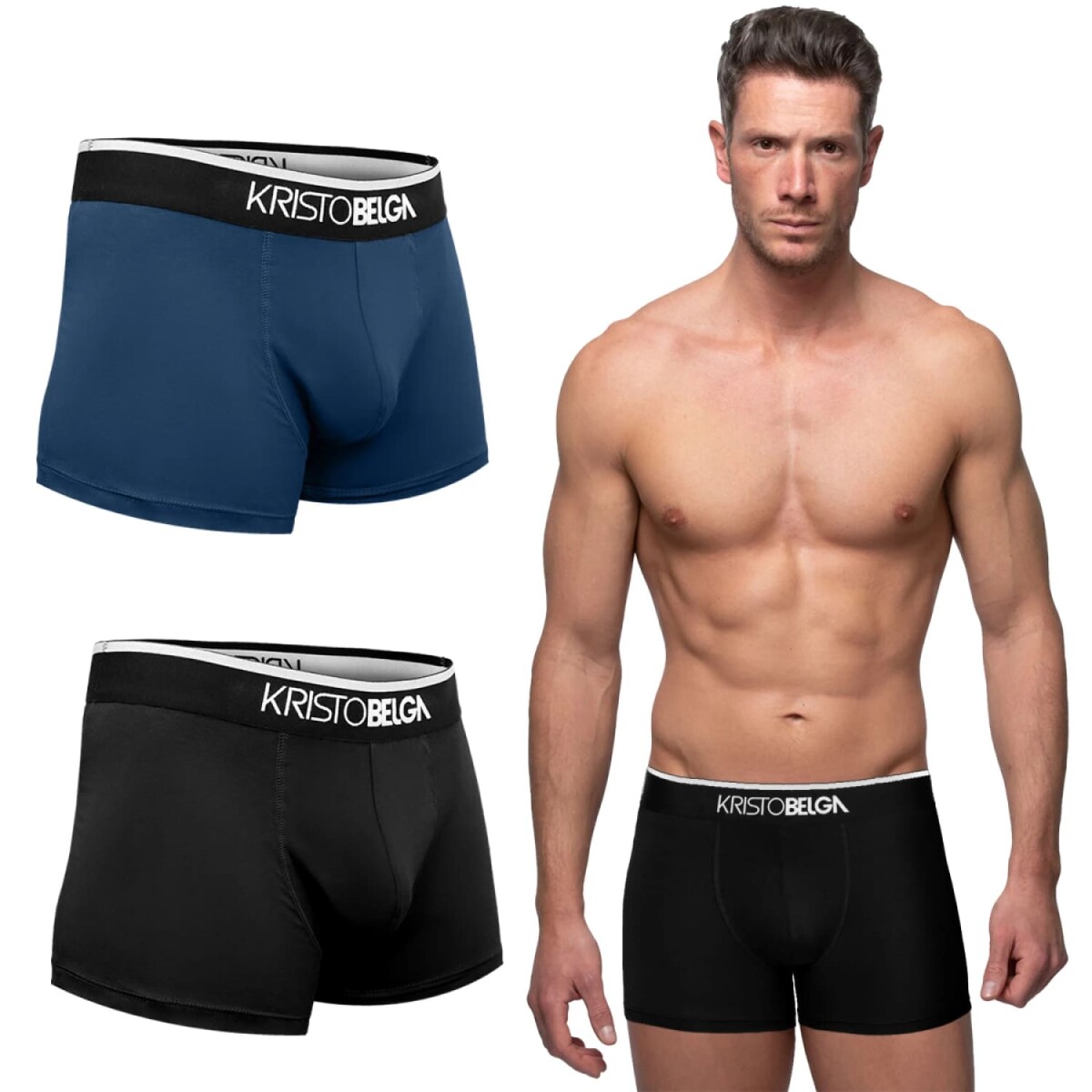 Pack X2 Bóxer Kristo Belga Briefs Masculinos Surtidos - Surtido-S 