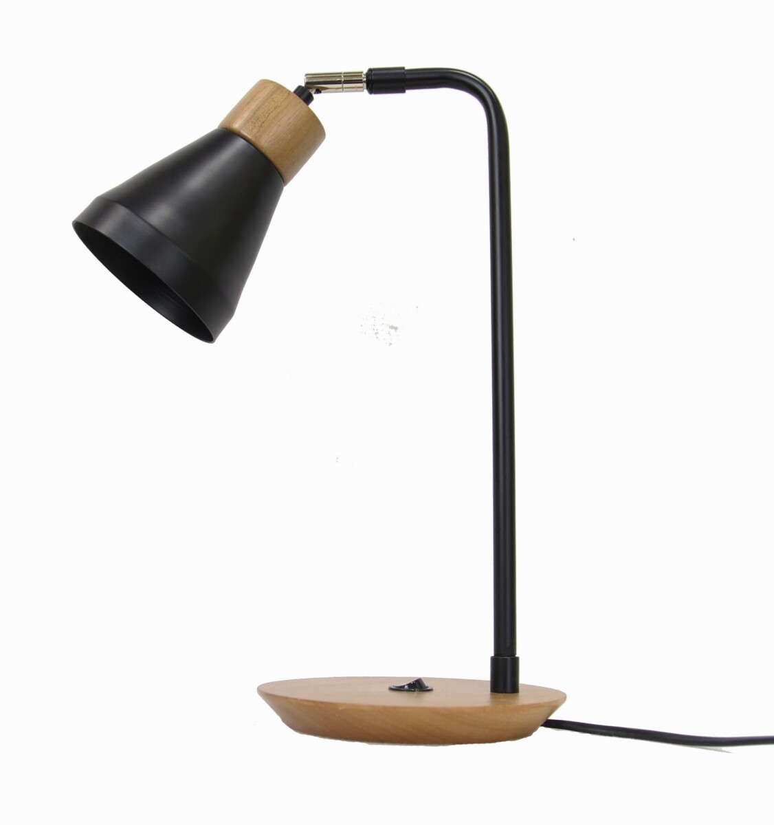VELADOR DE MESA BRUNA E27 NEGRO Y MAD 