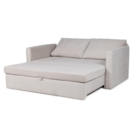 Sofá Cama Poliana - Tela Microfibra Kruger 02-152 (Beige)
