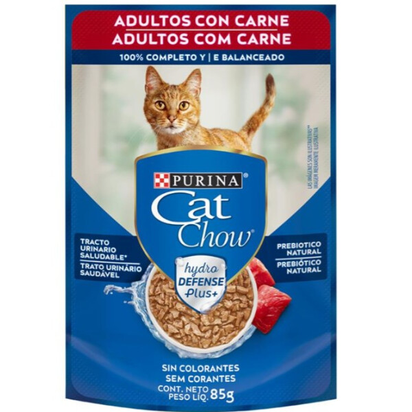 ALIMENTO GATOS CAT CHOW ADULTOS CARNE 85GR ALIMENTO GATOS CAT CHOW ADULTOS CARNE 85GR