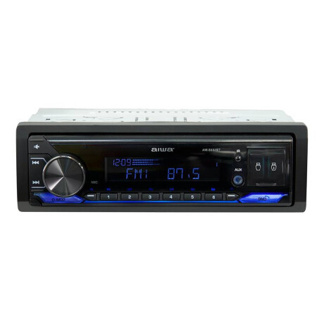 Aiwa - Radio para Auto AW-5444BT - 1 Din. 4X50W. Bluetooth. Rgb. Panel Desmontable. Control Remoto. 001