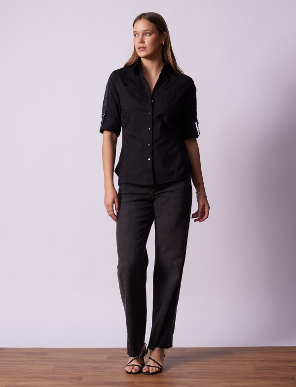 Camisa Algodón NEGRO