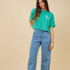Remera Dama M/C C/Estam. Rusty Aqua