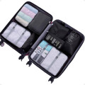 Bolso Organizador de Valija Para Viaje Necessaire de 7 Piezas Negro