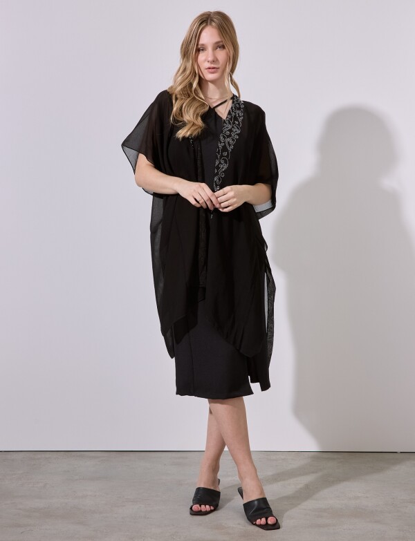 Kimono Brillos NEGRO/PLATEADO