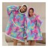 Manta Buzo Canguro Polar Con Capucha Corderito Infantil Color Variante Arcoiris
