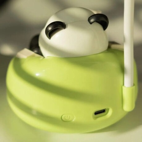 Lámpara Led Diseño De Panda Recargable Universo Binario VERDE