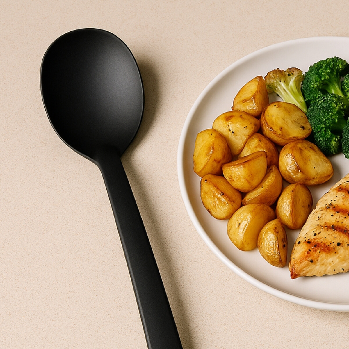 Cuchara lisa en nylon 