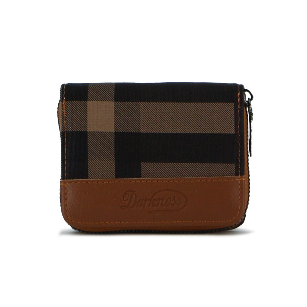 Tarjetero Darkness Con Cierre - Marron 