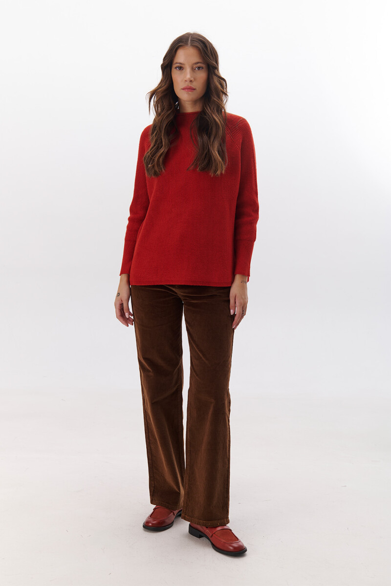 POLERA ALBA ROJO