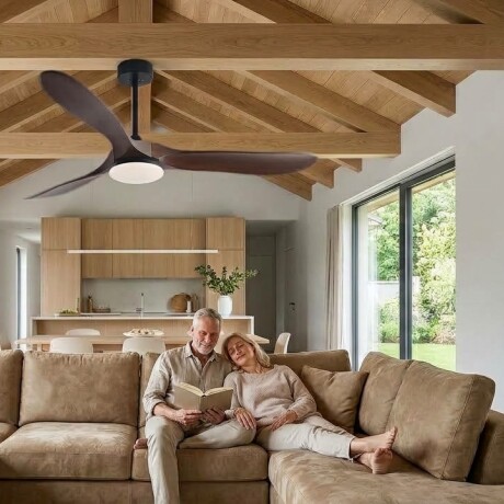 Ventilador De Techo Niza 3 Aspas Simil Madera Con Luz Led Ventilador De Techo Niza 3 Aspas Simil Madera Con Luz Led