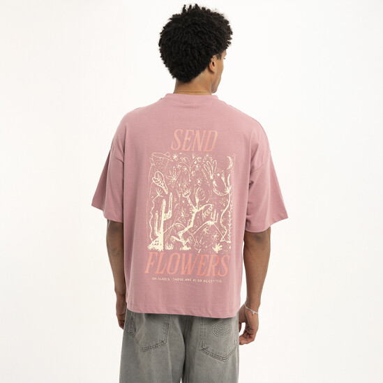 Remera Pulau Flowers Rosa