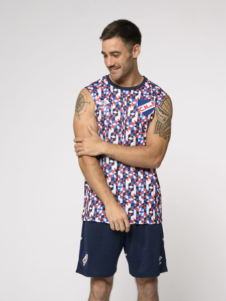 Musculosa FTBL Nacional Hombre Blanco, Rojo, Azul Marino