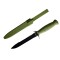 Cuchillo militar Cobra en polímero, hoja dentada Verde