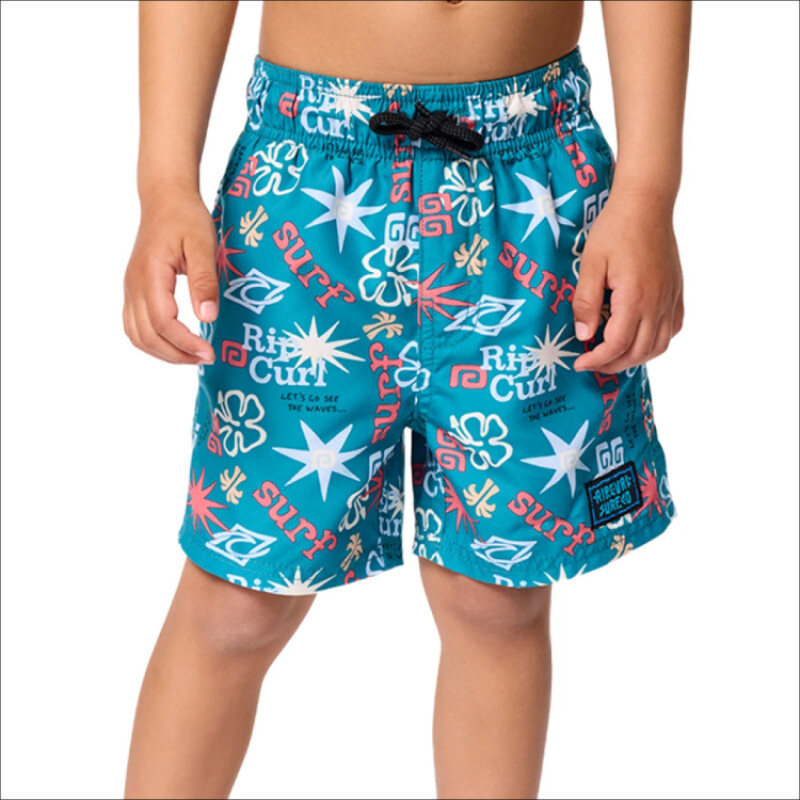 Bermuda Rip Curl Wave Dayz Volley Niño - Azul Bermuda Rip Curl Wave Dayz Volley Niño - Azul