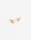 Aros Pasantes Cubic zirconia Aros Pasantes Flor Cubic - Dorado
