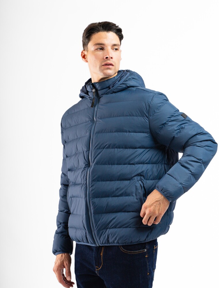 Campera Nylon Capitoneada C/Capucha Granada Jean