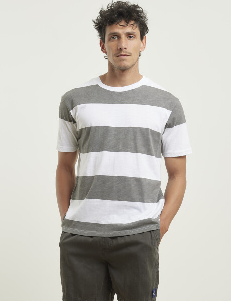 520877 T-SHIRT HARRY Blanco / Gris Medio