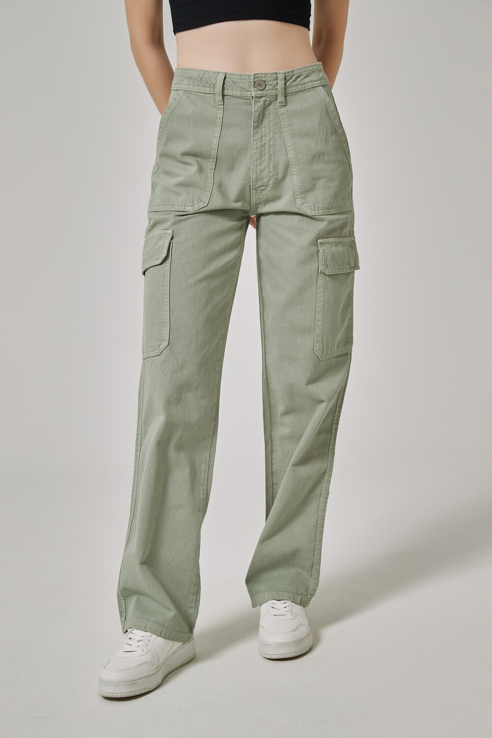 Pantalon Troyano Verde Grisaceo