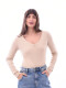 REMERA BASICA PETRA RIBB BEIGE