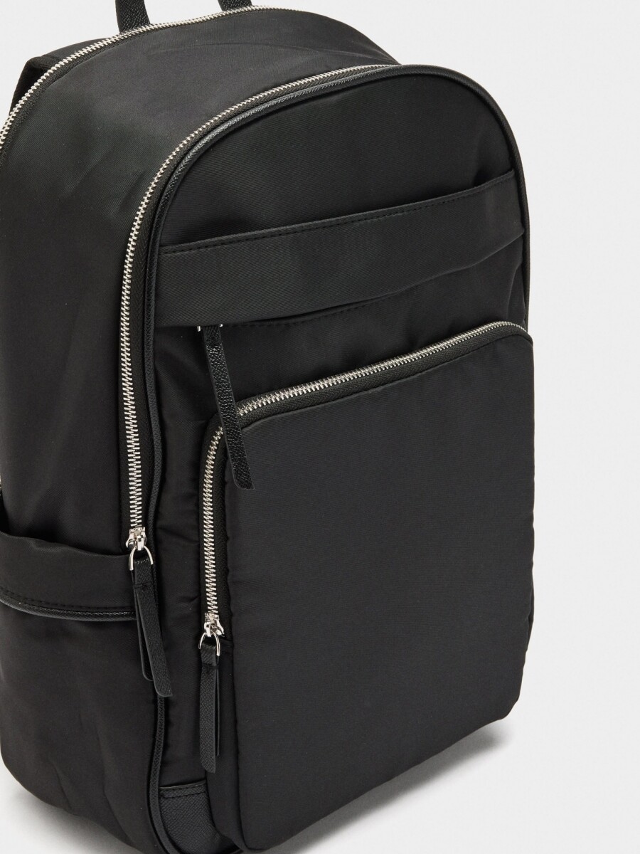 Mochila De Cabina Nylon Portátil De 15" negro