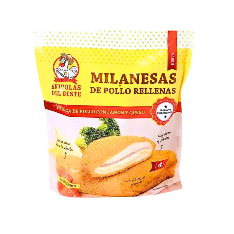 Milanesas de Pollo Rellena Avícolas del Oeste - 1 kg Milanesas de Pollo Rellena Avícolas del Oeste - 1 kg