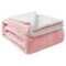 Frazada Manta Polar Termica Con Corderito 2 Plazas Rosa