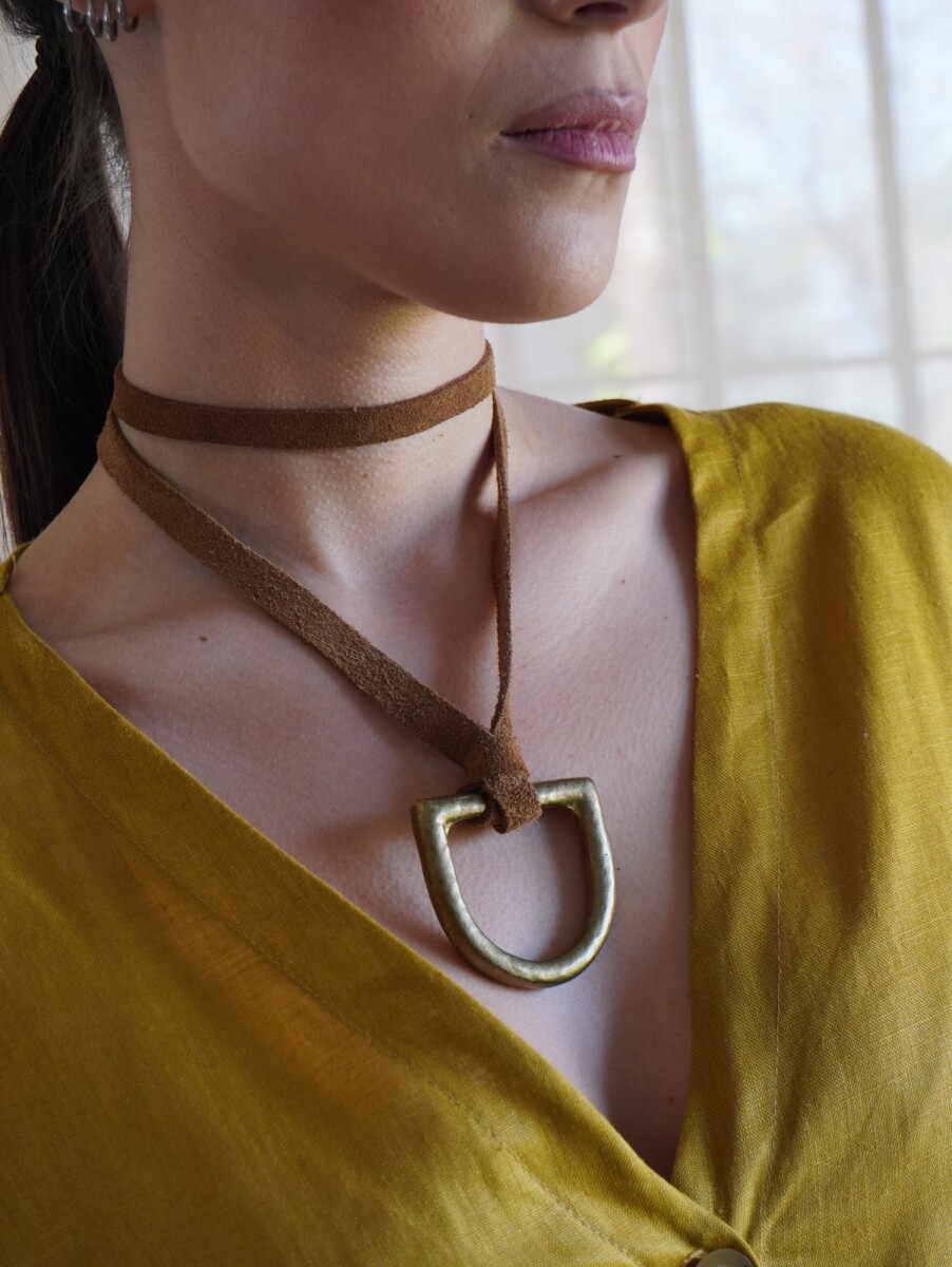 Estribo Tiento Necklace - Camel Dorado 