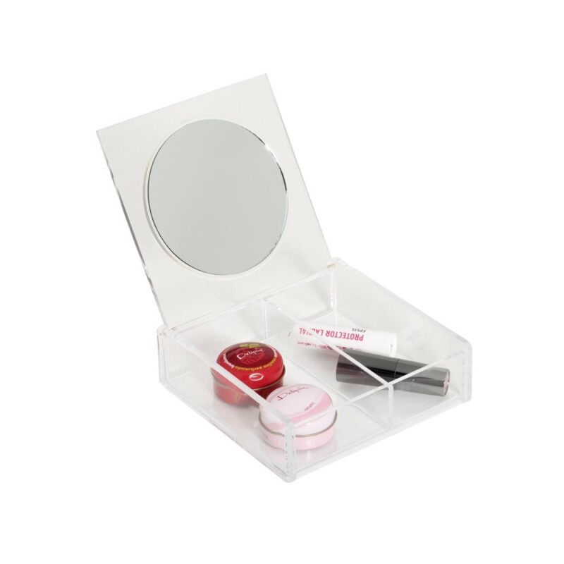 Organizador Cosméticos Cuadrado C/Espejo ORGANIZADOR COSMETICOS CUADRADO C/ESPEJO