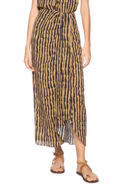 FALDA MAXI RAFIA Beige